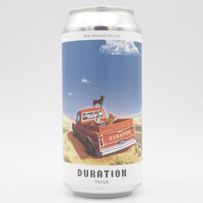 This is a can of Duration - Truck - 6% (440ml). It is a IPA craft beer available to buy from Ghost Whale, voted London's best craft beer shop.