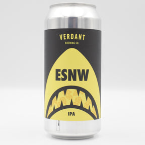 This is a can of Verdant - Even Sharks Need Water - 6.5% (440ml). It is a IPA craft beer available to buy from Ghost Whale, voted London's best craft beer shop.