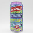 This is a can of Newbarns - Turbo Shandy: Blackcurrant - 4% (440ml). It is a Radler craft beer available to buy from Ghost Whale, voted London's best craft beer shop.