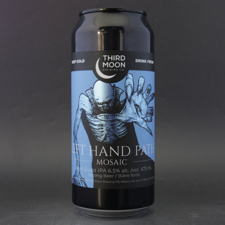 This is a can of Third Moon - Left Hand Path - 6.5% (473ml). It is a IPA craft beer available to buy from Ghost Whale, voted London's best craft beer shop.