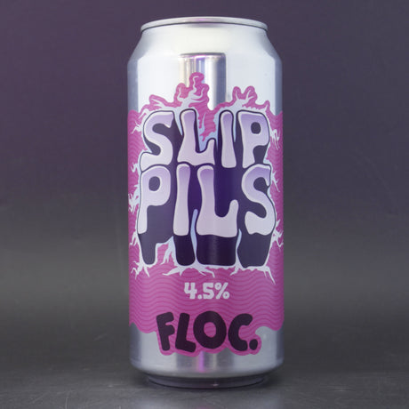 This is a can of Floc - Slip Pils - 4.5% (440ml). It is a Lager / Pilsner / Kölsch craft beer available to buy from Ghost Whale, voted London's best craft beer shop.