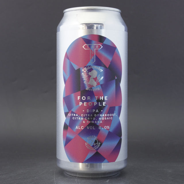 This is a can of Track / Widowmaker - For The People - 8% (440ml). It is a Double IPA craft beer available to buy from Ghost Whale, voted London's best craft beer shop.