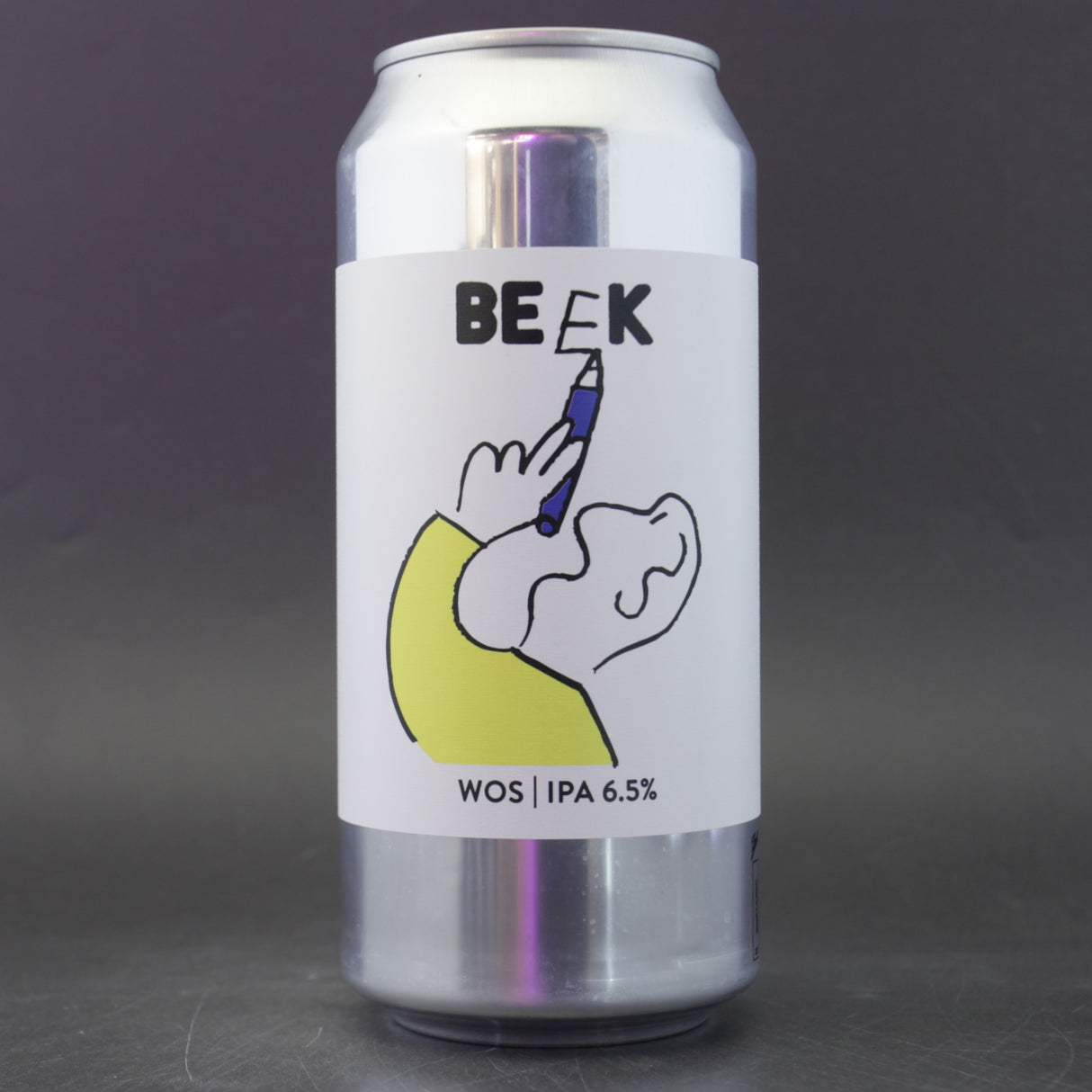 This is a can of Beak Brewery - Wos - 6.5% (440ml). It is a IPA craft beer available to buy from Ghost Whale, voted London's best craft beer shop.