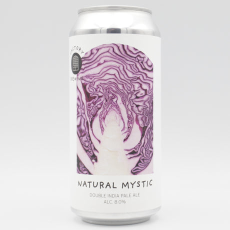 This is a can of Factory Brewing / Beak - Natural Mystic - 8% (440ml). It is a Double IPA craft beer available to buy from Ghost Whale, voted London's best craft beer shop.