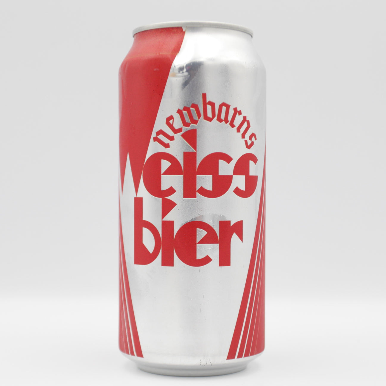 This is a can of Newbarns - Weiss Bier - 5% (440ml). It is a Wit / Wheat craft beer available to buy from Ghost Whale, voted London's best craft beer shop.