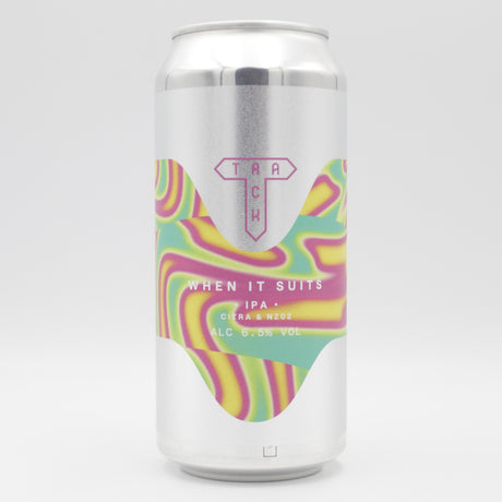 This is a can of Track - When It Suits - 6.5% (440ml). It is a IPA craft beer available to buy from Ghost Whale, voted London's best craft beer shop.