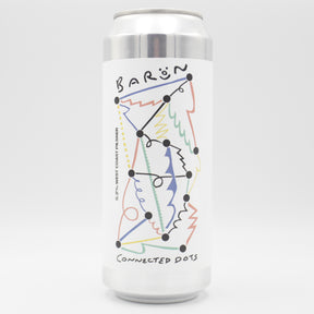 This is a can of Baron - Connnected Dots - 5.2% (500ml). It is a Lager / Pilsner / Kölsch craft beer available to buy from Ghost Whale, voted London's best craft beer shop.