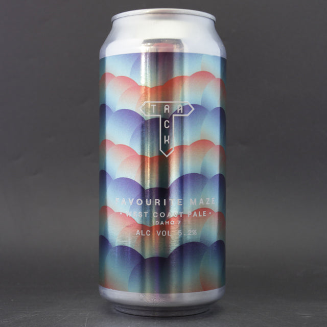 This is a can of Track - Favourite Maze - 5.2% (440ml). It is a Pale Ale craft beer available to buy from Ghost Whale, voted London's best craft beer shop.