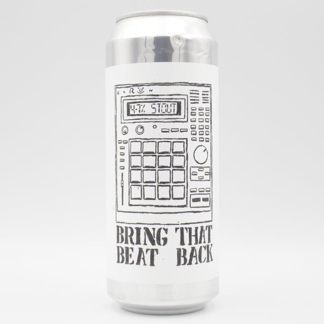 This is a can of Baron - Bring That Beat Back - 4.7% (500ml). It is a Stout / Porter craft beer available to buy from Ghost Whale, voted London's best craft beer shop.
