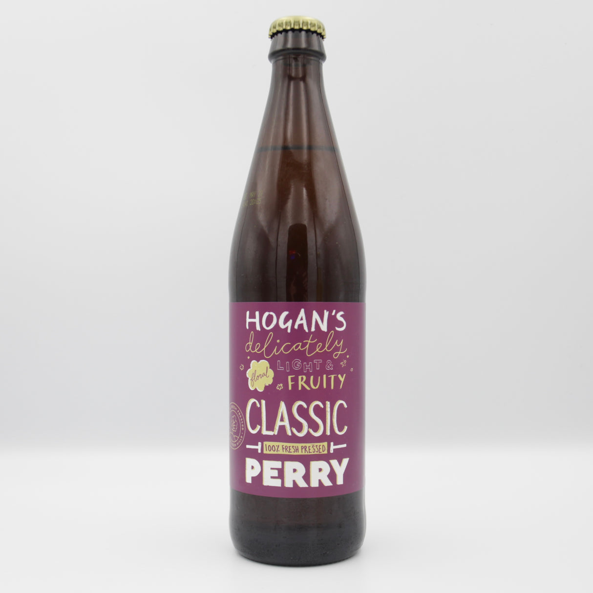 This is a bottle of Hogan's - Classic Perry - 5.4% (500ml). It is a  craft cider available to buy from Ghost Whale, voted London's best craft beer shop.