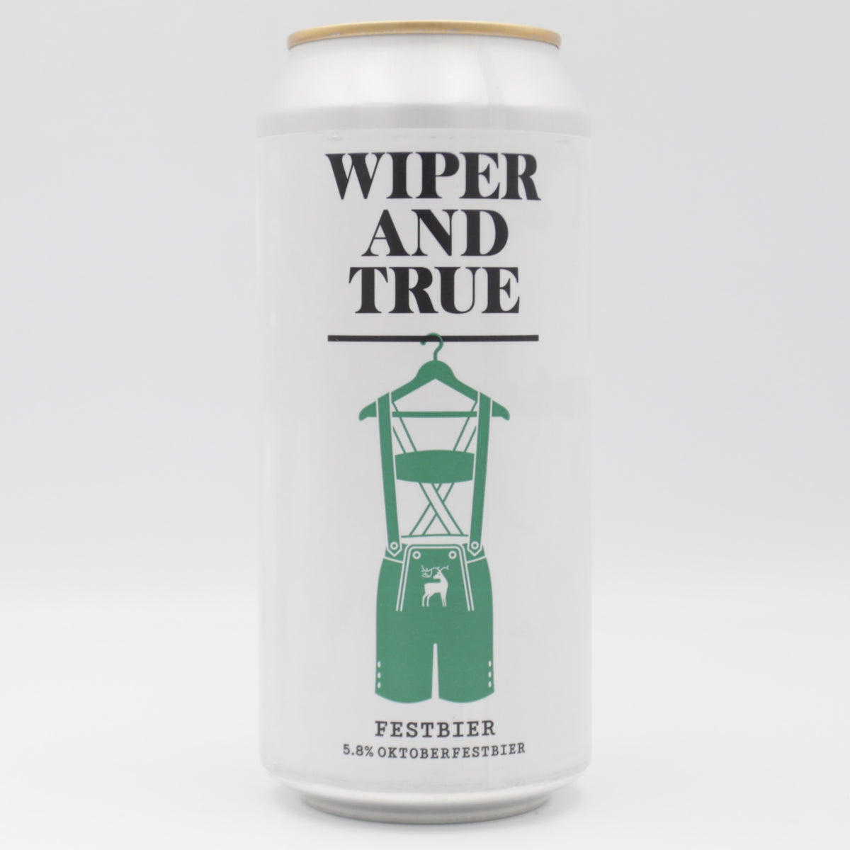 This is a can of Wiper And True - Festbier - 5.8% (440ml). It is a Lager / Pilsner / Kölsch craft beer available to buy from Ghost Whale, voted London's best craft beer shop.