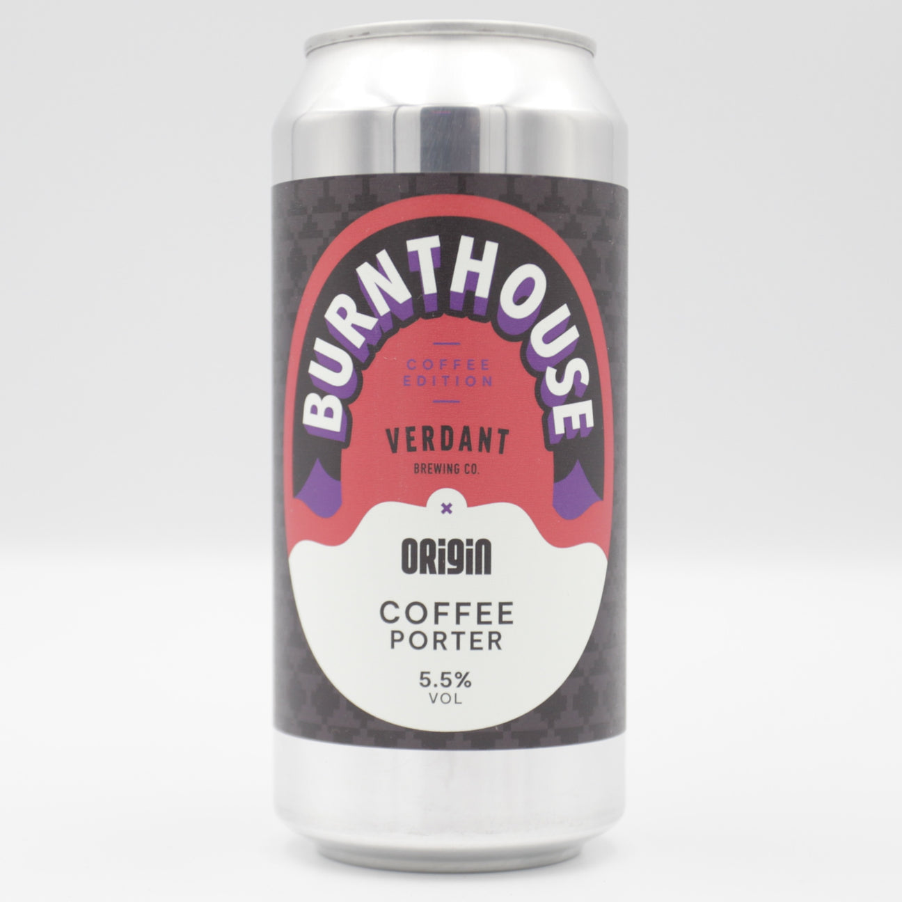 This is a can of Verdant - Coffee Burnthouse - 5.5% (440ml). It is a Stout / Porter craft beer available to buy from Ghost Whale, voted London's best craft beer shop.