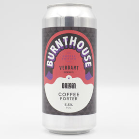 This is a can of Verdant - Coffee Burnthouse - 5.5% (440ml). It is a Stout / Porter craft beer available to buy from Ghost Whale, voted London's best craft beer shop.