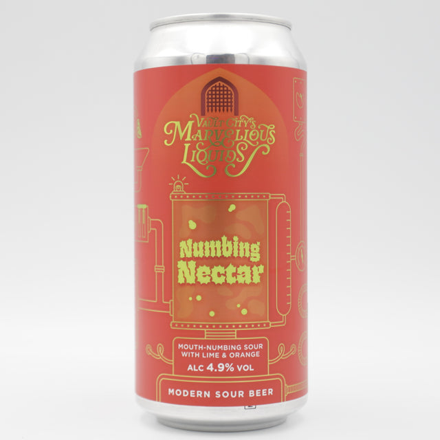 This is a can of Vault City - Marvelous Liquids: Numbing Nectar - 4.9% (440ml). It is a Sour craft beer available to buy from Ghost Whale, voted London's best craft beer shop.