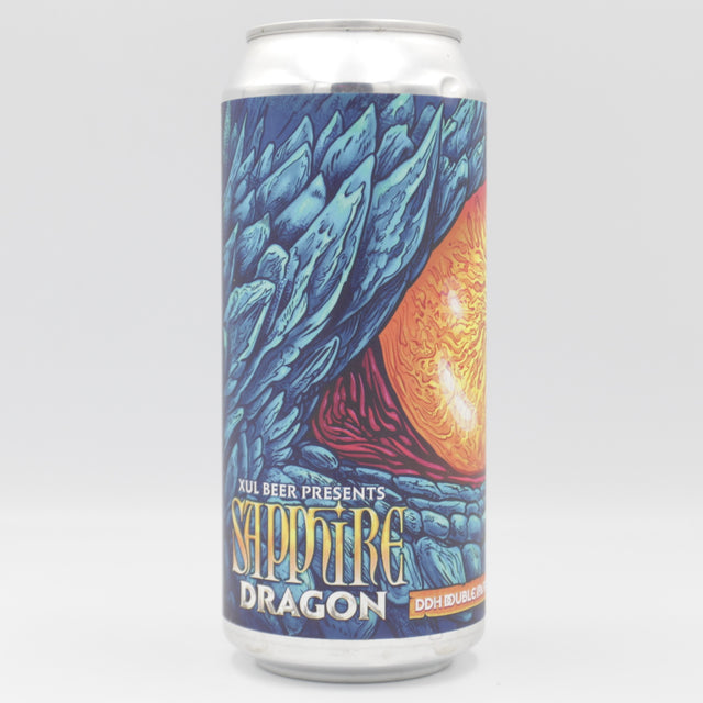This is a can of Xul - Sapphire Dragon - 8.5% (473ml). It is a Sour craft beer available to buy from Ghost Whale, voted London's best craft beer shop.