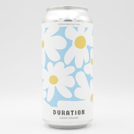 This is a can of Duration - Daisy Chains - 4.4% (440ml). It is a Pale Ale craft beer available to buy from Ghost Whale, voted London's best craft beer shop.