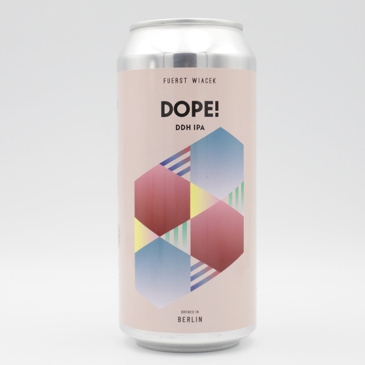 This is a can of Fuerst Wiacek / Finback - Dope! - 6.8% (440ml). It is a IPA craft beer available to buy from Ghost Whale, voted London's best craft beer shop.