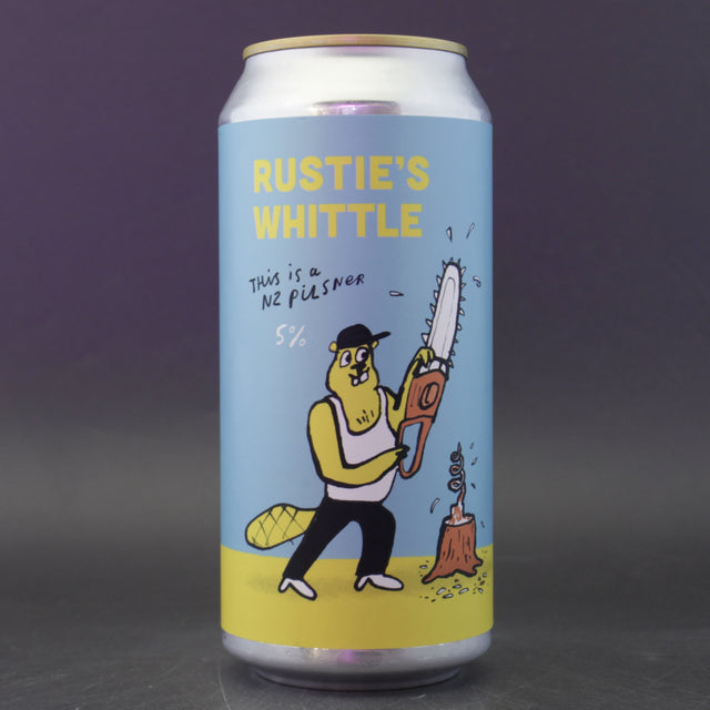 This is a can of Pretty Decent - Rustie's Whittle - 5.5% (440ml). It is a Lager / Pilsner / Kölsch craft beer available to buy from Ghost Whale, voted London's best craft beer shop.