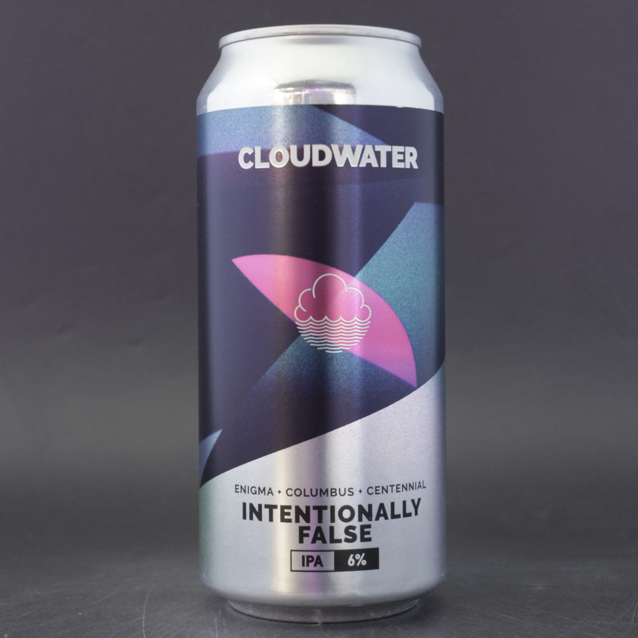This is a can of Cloudwater - Intentionally False - 6% (440ml). It is a IPA craft beer available to buy from Ghost Whale, voted London's best craft beer shop.
