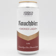 This is a can of Anspach & Hobday - The Rauchbier - 5.5% (440ml). It is a Lager / Pilsner / Kölsch craft beer available to buy from Ghost Whale, voted London's best craft beer shop.