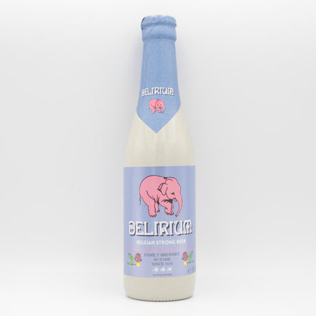 This is a bottle of Huyghe - Delirium Tremens - 8.5% (330ml). It is a Belgian Style craft beer available to buy from Ghost Whale, voted London's best craft beer shop.