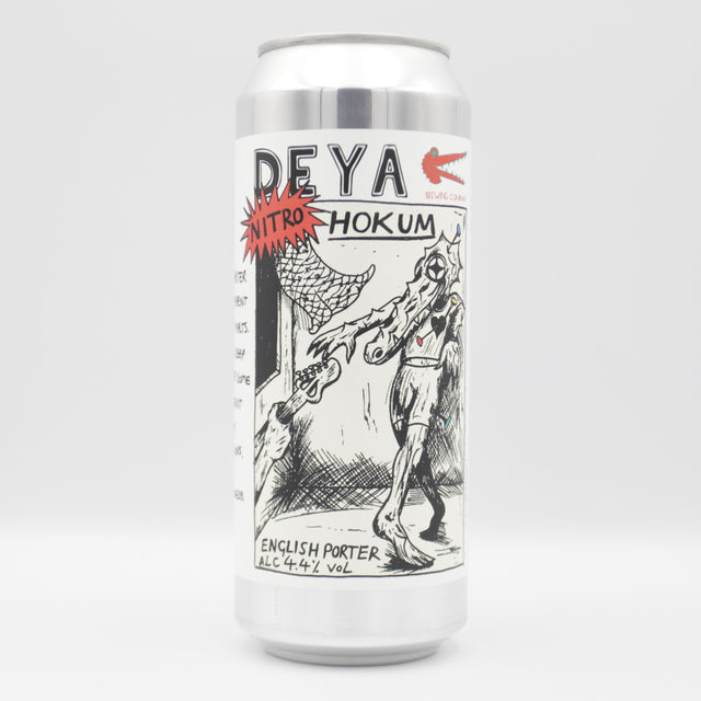 This is a can of DEYA - Hokum Nitro - 4% (500ml). It is a Stout / Porter craft beer available to buy from Ghost Whale, voted London's best craft beer shop.