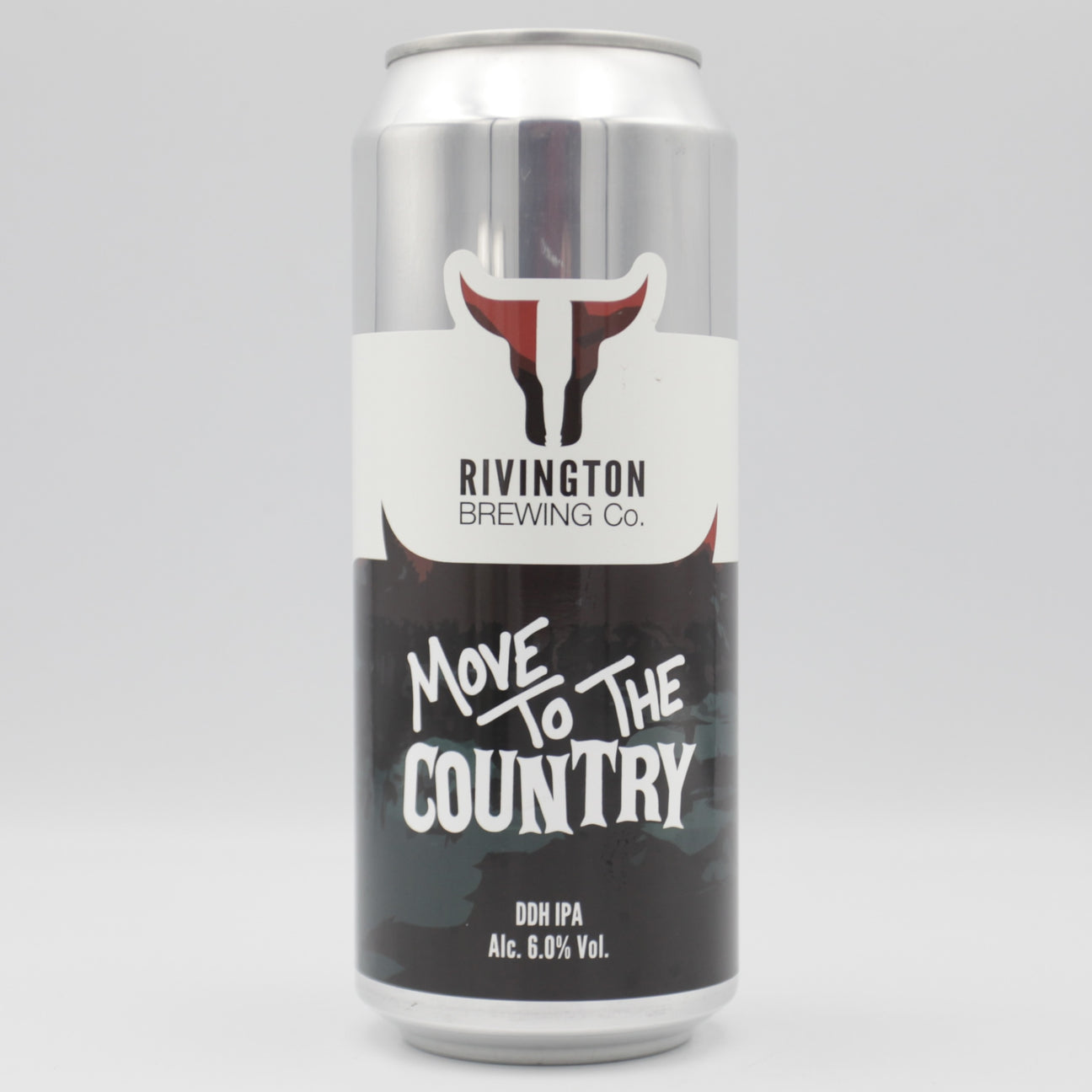 This is a can of Rivington - Move To The Country - 6% (500ml). It is a IPA craft beer available to buy from Ghost Whale, voted London's best craft beer shop.