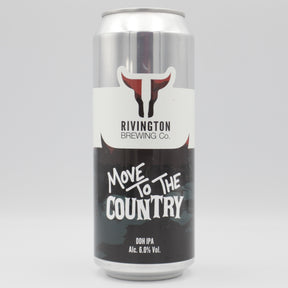 This is a can of Rivington - Move To The Country - 6% (500ml). It is a IPA craft beer available to buy from Ghost Whale, voted London's best craft beer shop.