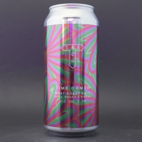 This is a can of Track - Time Comes - 5.2% (440ml). It is a Pale Ale craft beer available to buy from Ghost Whale, voted London's best craft beer shop.
