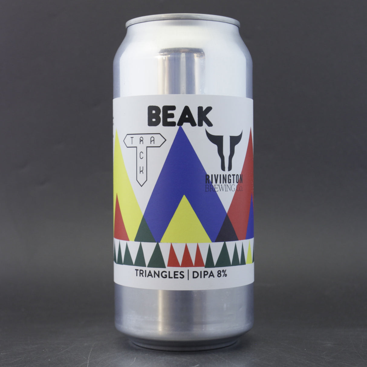 This is a can of Beak Brewery / Track / Rivington - Triangles v2 - 8% (440ml). It is a Double IPA craft beer available to buy from Ghost Whale, voted London's best craft beer shop.