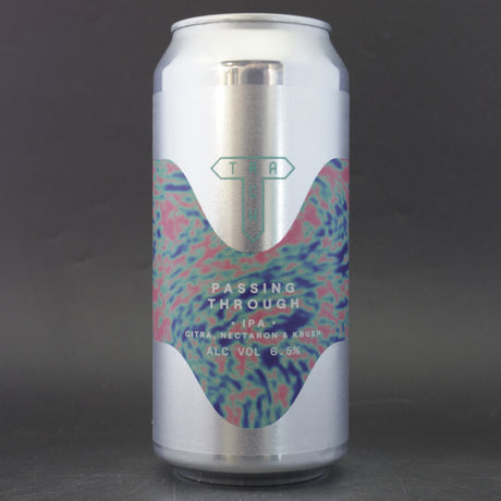 This is a can of Track - Passing Through - 6.5% (440ml). It is a IPA craft beer available to buy from Ghost Whale, voted London's best craft beer shop.