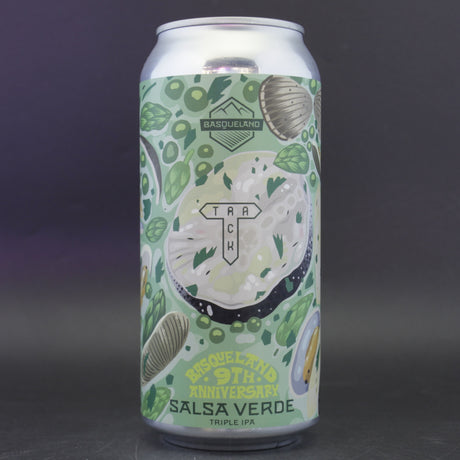 Basqueland / Track - Salsa Verde - 10% (440ml) is a  Triple IPA craft Beer available to buy from Ghost Whale - voted London's best craft beer shop.