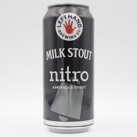 This is a can of Left Hand - Nitro Milk Stout - 6% (400ml). It is a Stout / Porter craft beer available to buy from Ghost Whale, voted London's best craft beer shop.