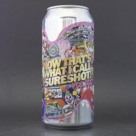 This is a can of Sureshot - Now That's What I Call Sureshot! Vol. 300 - 8% (440ml). It is a Double IPA craft beer available to buy from Ghost Whale, voted London's best craft beer shop.