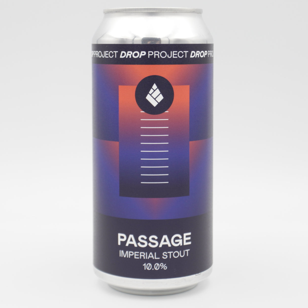 This is a can of Drop Project - Passage - 10% (440ml). It is a Imperial Stout / Porter craft beer available to buy from Ghost Whale, voted London's best craft beer shop.