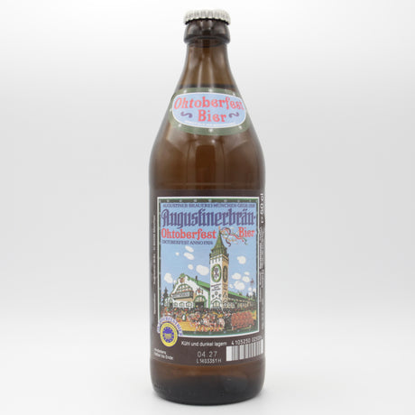 This is a bottle of Augustiner - Oktoberfest - 6.3% (500ml). It is a Lager / Pilsner / Kölsch craft beer available to buy from Ghost Whale, voted London's best craft beer shop.