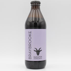 This is a bottle of Braybrooke - Radiator Doppelbock - 7.5% (330ml). It is a Lager / Pilsner / Kölsch craft beer available to buy from Ghost Whale, voted London's best craft beer shop.