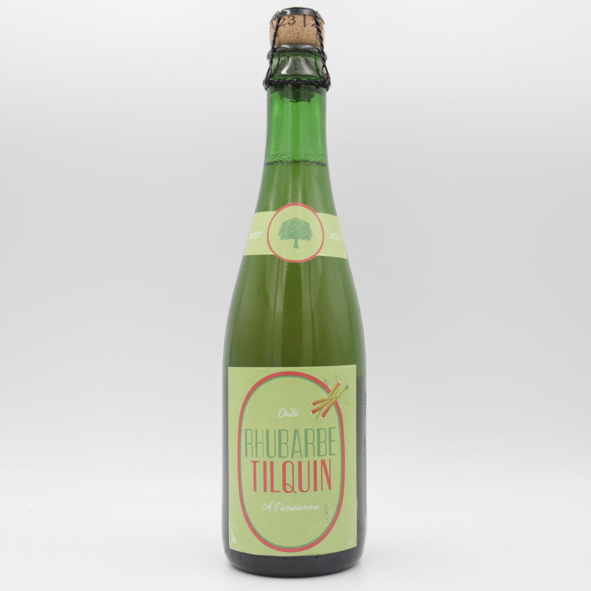 This is a bottle of Tilquin - Oude Rhubarbe Tilquin à L'Ancienne (2023-2024) - 6% (375ml). It is a Lambic craft beer available to buy from Ghost Whale, voted London's best craft beer shop.