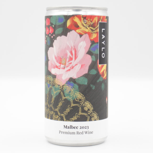 This is a can of Laylo - Malbec - 13% (187ml). It is a Red Wine craft wine available to buy from Ghost Whale, voted London's best craft beer shop.