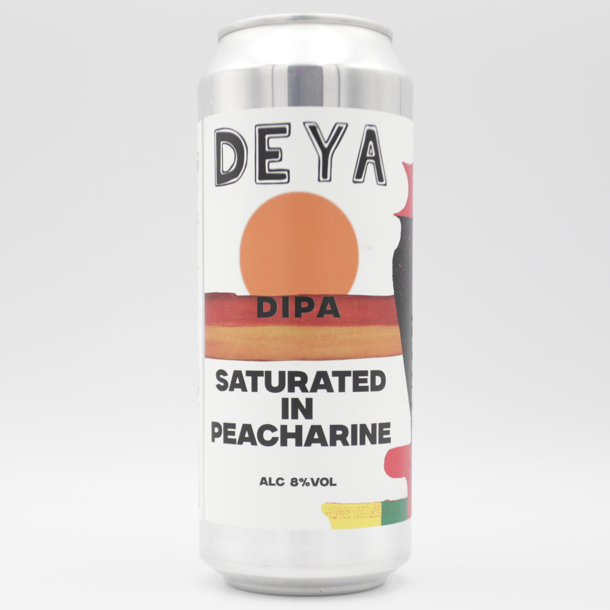 This is a can of DEYA - Saturated In Peacharine - 8% (500ml). It is a Double IPA craft beer available to buy from Ghost Whale, voted London's best craft beer shop.