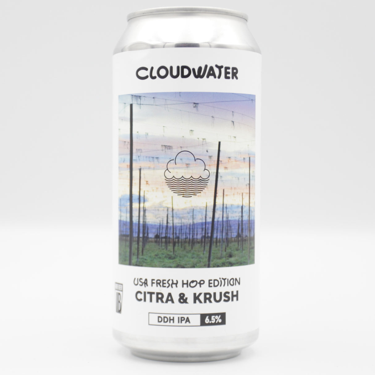 This is a can of Cloudwater - USA Fresh Hop Edition: Citra & Krush - 6.5% (440ml). It is a IPA craft beer available to buy from Ghost Whale, voted London's best craft beer shop.