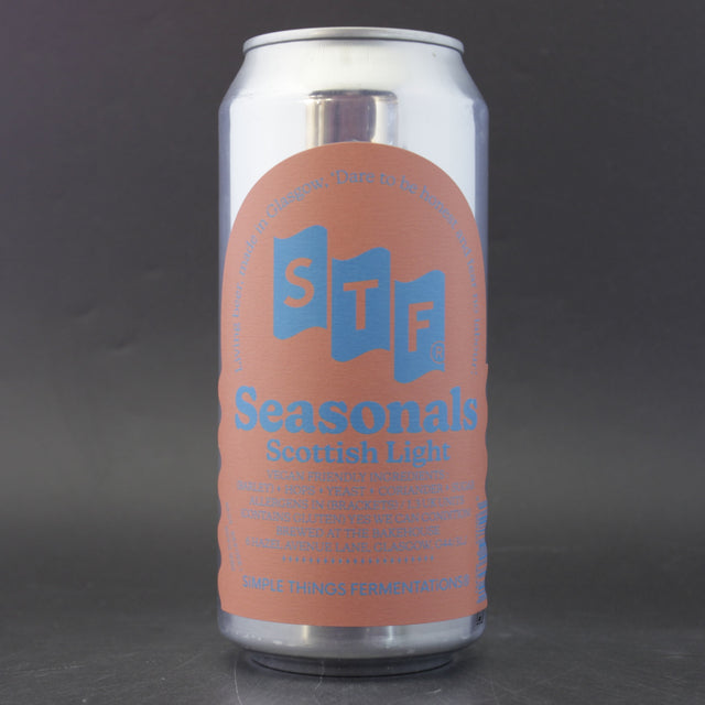 This is a can of Simple Things Fermentations - Scottish Light - 3% (440ml). It is a Brown Ale craft beer available to buy from Ghost Whale, voted London's best craft beer shop.