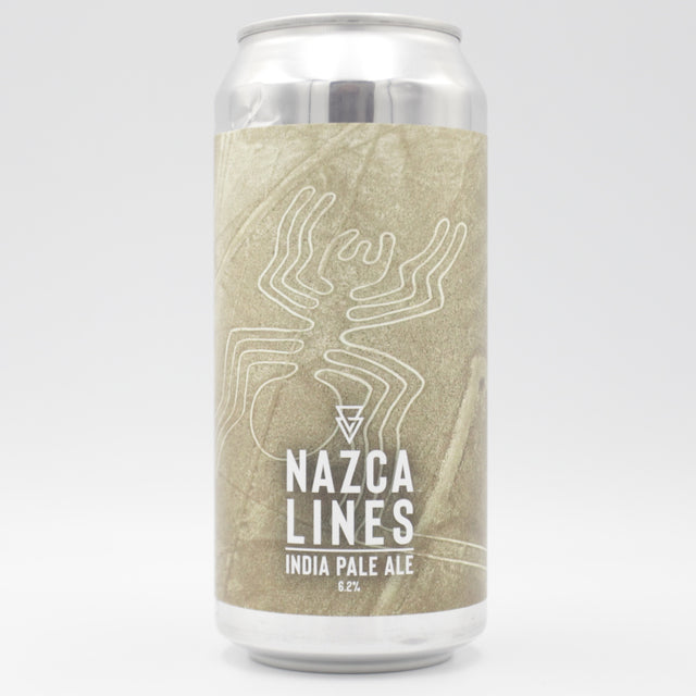 This is a can of Azvex - Nazca Lines - 6.2% (440ml). It is a IPA craft beer available to buy from Ghost Whale, voted London's best craft beer shop.
