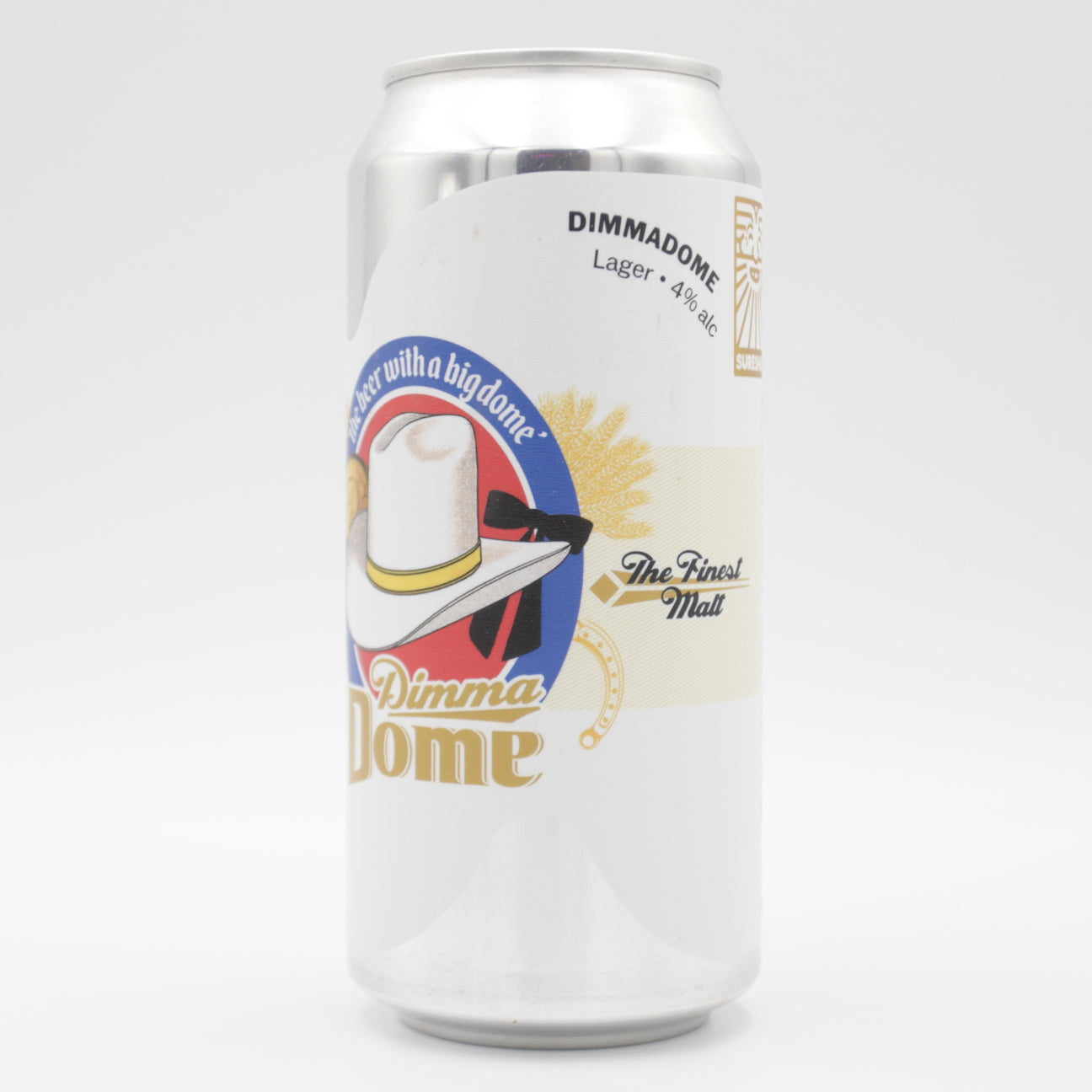 This is a can of Sureshot - Dimmadome - 4% (440ml). It is a Lager / Pilsner / Kölsch craft beer available to buy from Ghost Whale, voted London's best craft beer shop.