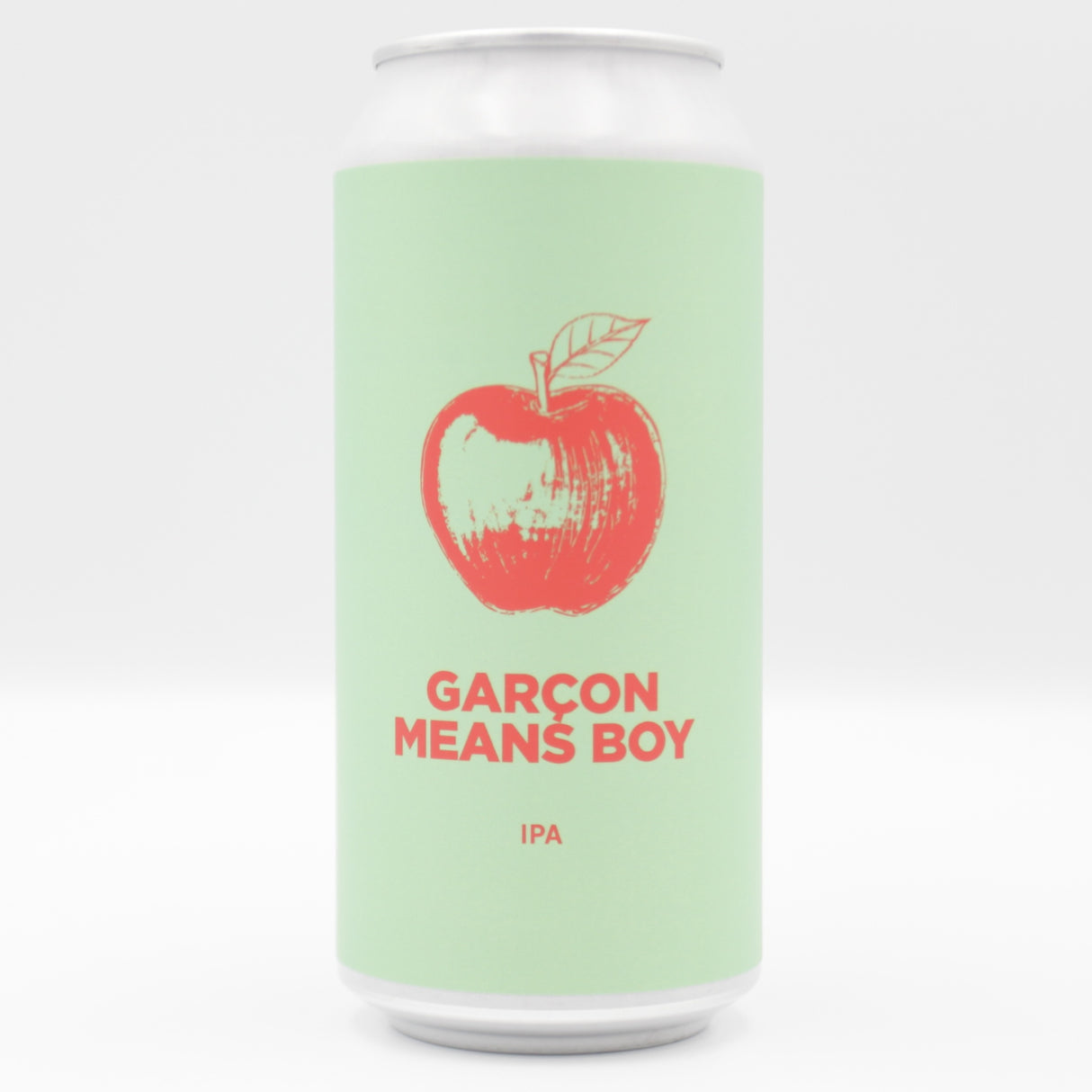 This is a can of Pomona Island - Garçon Means Boy - 6.5% (440ml). It is a IPA craft beer available to buy from Ghost Whale, voted London's best craft beer shop.