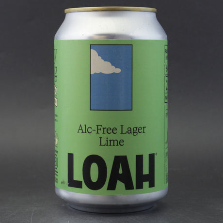 This is a can of Loah - Lager Lime - 0.5% (330ml). It is a Lager / Pilsner / Kölsch craft beer available to buy from Ghost Whale, voted London's best craft beer shop.