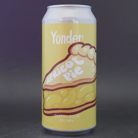 This is a can of Yonder - Apricot Pie - 6% (440ml). It is a Sour craft beer available to buy from Ghost Whale, voted London's best craft beer shop.