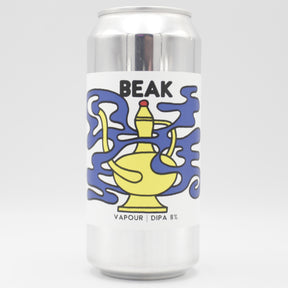 This is a can of Beak - Vapour - 8% (440ml). It is a Double IPA craft beer available to buy from Ghost Whale, voted London's best craft beer shop.
