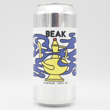 This is a can of Beak - Vapour - 8% (440ml). It is a Double IPA craft beer available to buy from Ghost Whale, voted London's best craft beer shop.