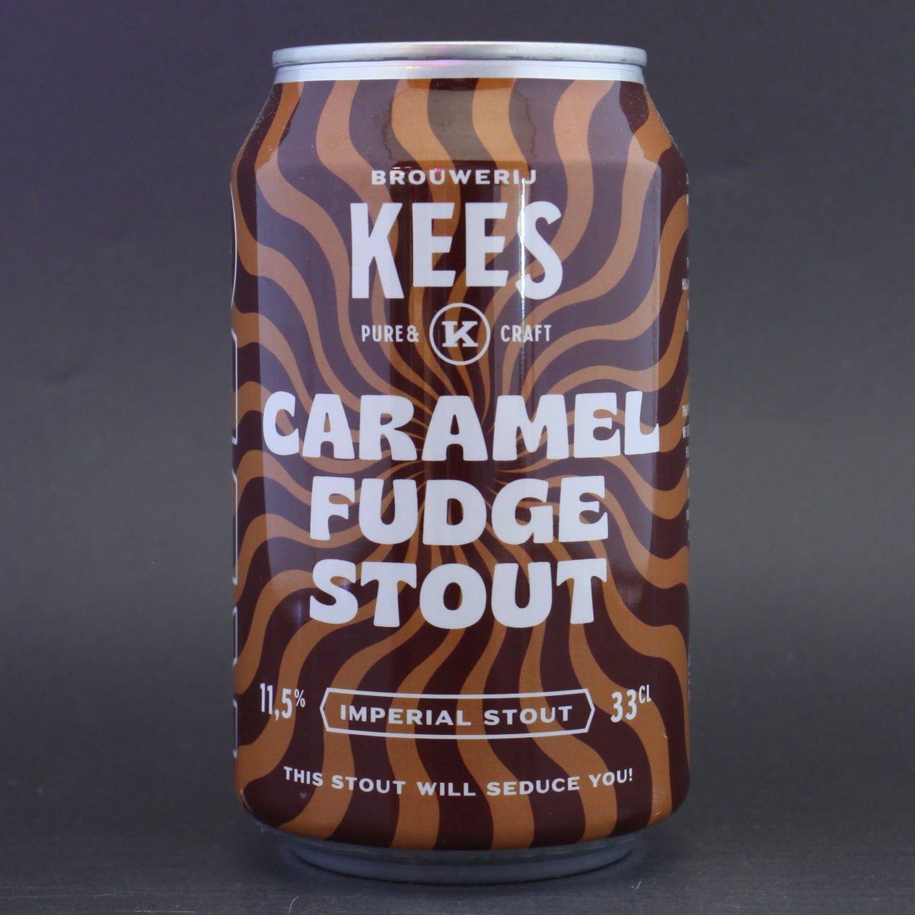 This is a can of Kees - Caramel Fudge Stout - 11.5% (330ml). It is a Imperial Stout / Porter craft beer available to buy from Ghost Whale, voted London's best craft beer shop.